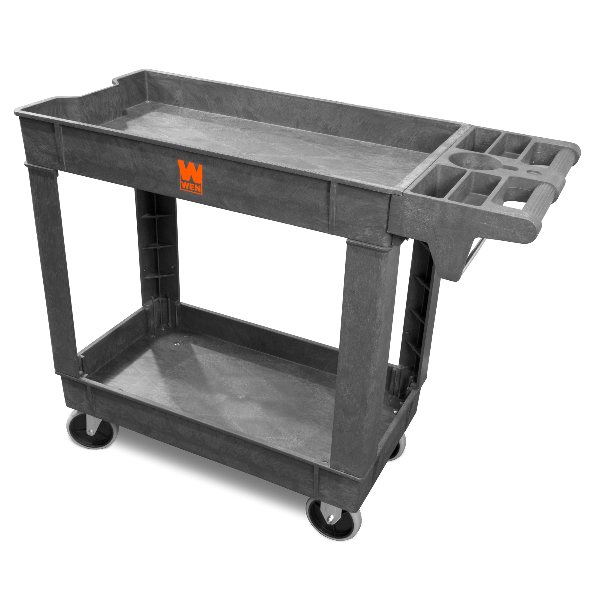 WEN Service Cart - 40in. x 17in., 500-Lb. Capacity, Polypropylene, 2 Shelves, Model# 73009